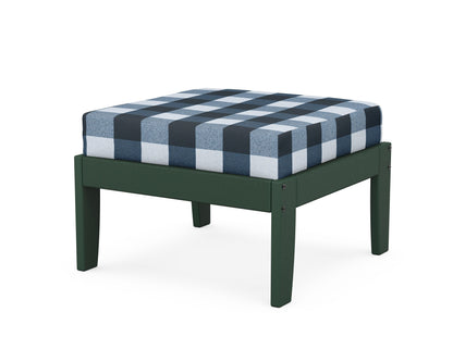 Unbranded Modular Ottoman - Classic in Green / Buffalo Plaid Marine Indigo