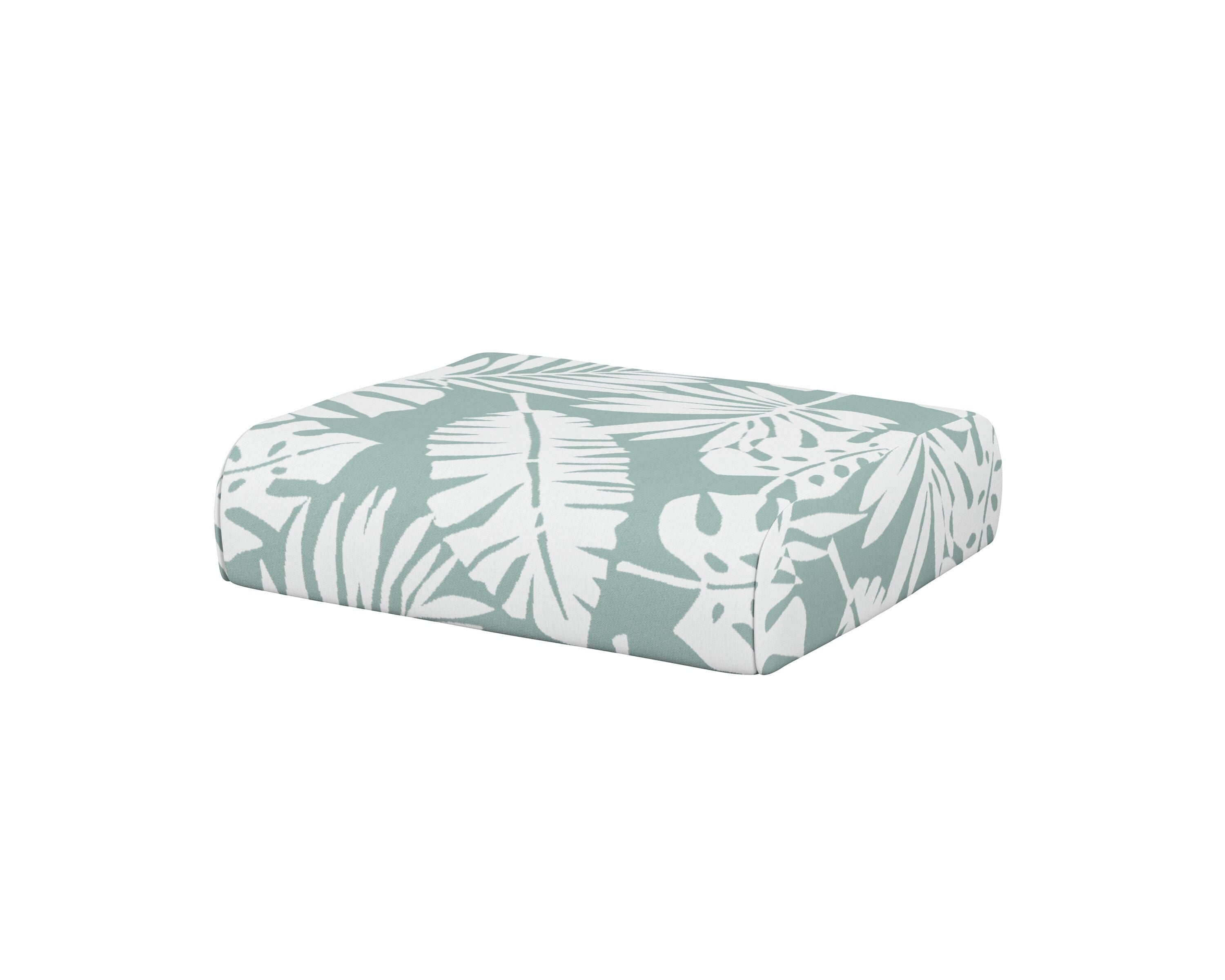 POLYWOOD® Club Ottoman Cushion in Leaf Glacier Spa