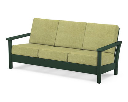 POLYWOOD® Harbour Deep Seating Sofa in Green / Chartreuse Boucle
