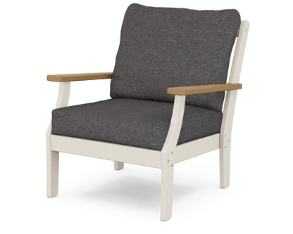 POLYWOOD® Braxton Deep Seating Chair in Sand / Natural / Ash Charcoal