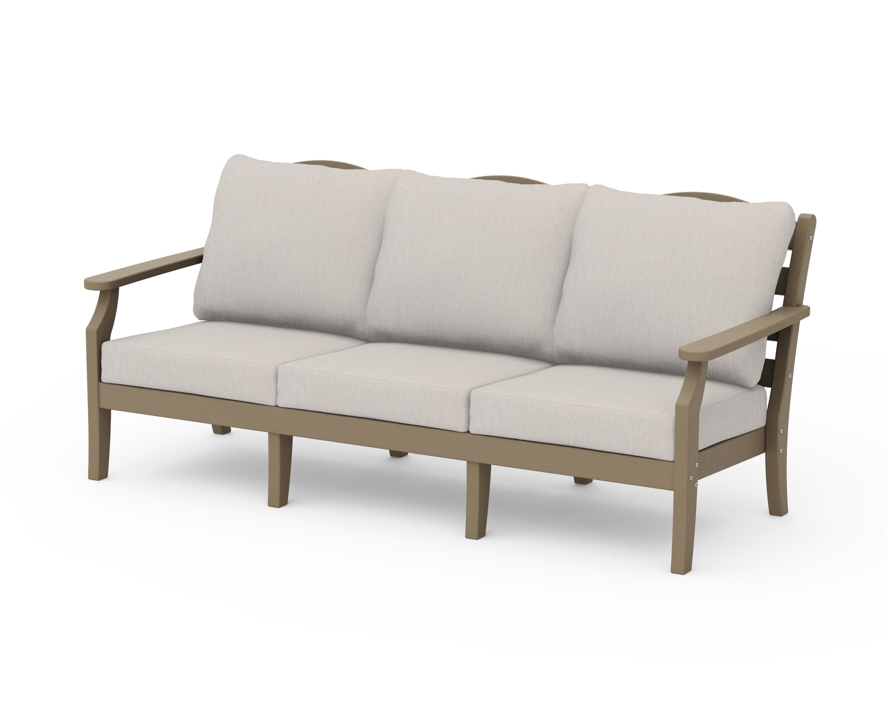 Draper James™ by  POLYWOOD® Savannah Deep Seating Sofa in Vintage Sahara / Cast Ash
