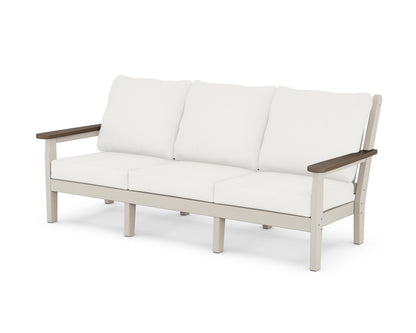 POLYWOOD® Chippendale Deep Seating Sofa in Sand / Kona / Natural Linen