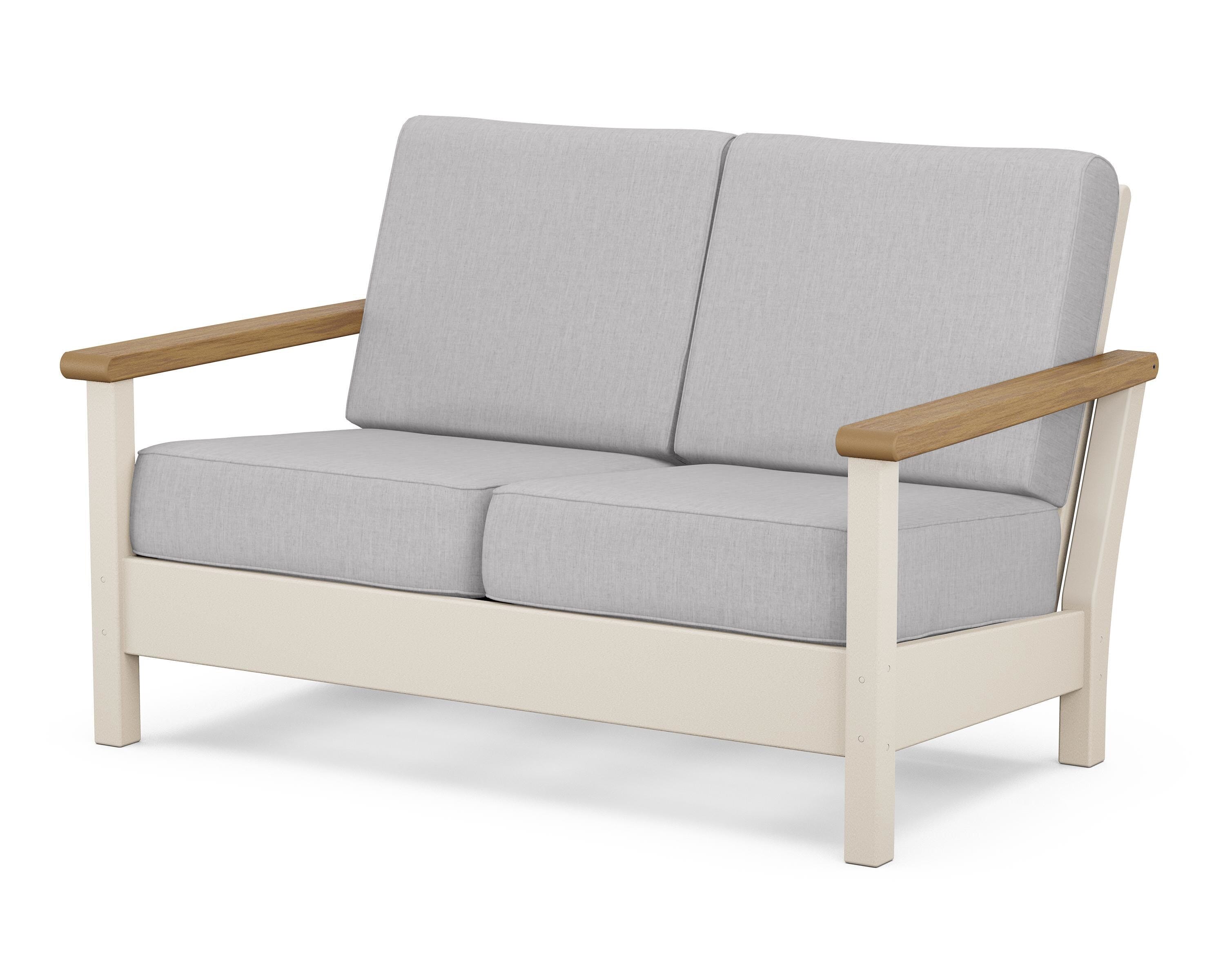 POLYWOOD® Harbour Deep Seating Loveseat in Sand / Natural / Granite