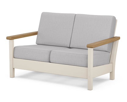 POLYWOOD® Harbour Deep Seating Loveseat in Sand / Natural / Granite