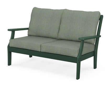 POLYWOOD® Braxton Deep Seating Loveseat in Green / Cast Sage