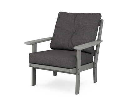 POLYWOOD® Prairie Deep Seating Chair in Slate Grey / Ash Charcoal