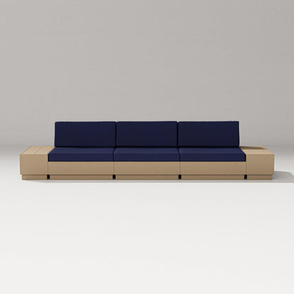 PW Designer Series Elevate Straight Sectional in Vintage Sahara / Navy
