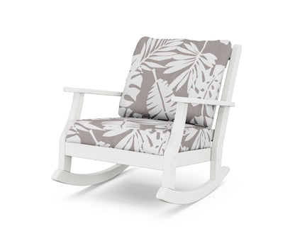 Country Living Wovendale Deep Seating Rocking Chair in White / Leaf Grey Mist