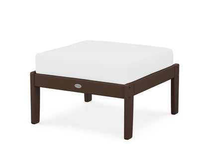 POLYWOOD® Braxton Deep Seating Ottoman in Mahogany / Natural