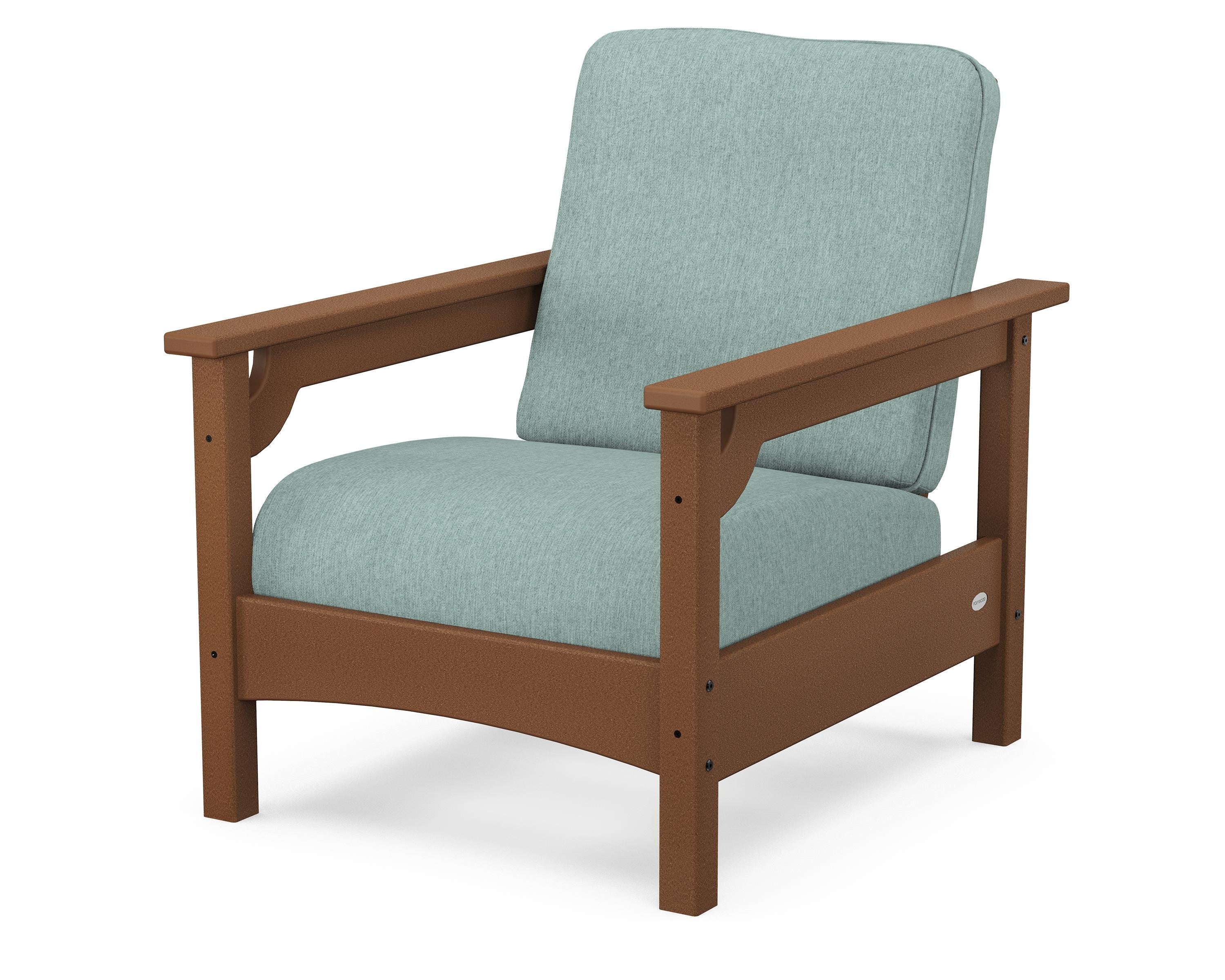 POLYWOOD® Club Chair in Teak / Glacier Spa