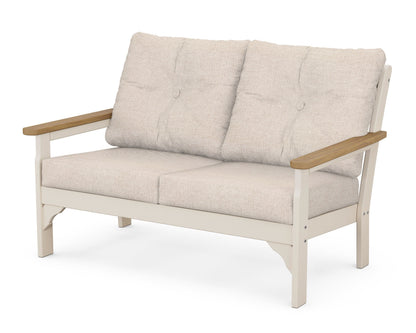 POLYWOOD® Vineyard Deep Seating Loveseat in Sand / Natural / Blend Linen