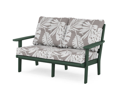 POLYWOOD® Prairie Deep Seating Loveseat in Green / Leaf Grey Mist