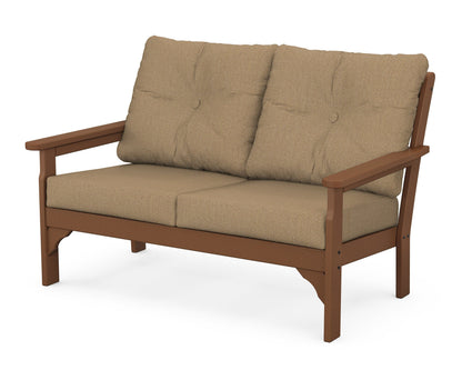 POLYWOOD® Vineyard Deep Seating Loveseat in Teak / Sesame