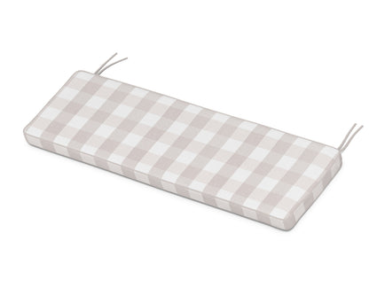 Martha Stewart by POLYWOOD® Chinoiserie Bench Seat Cushion in Buffalo Plaid Dune Burlap