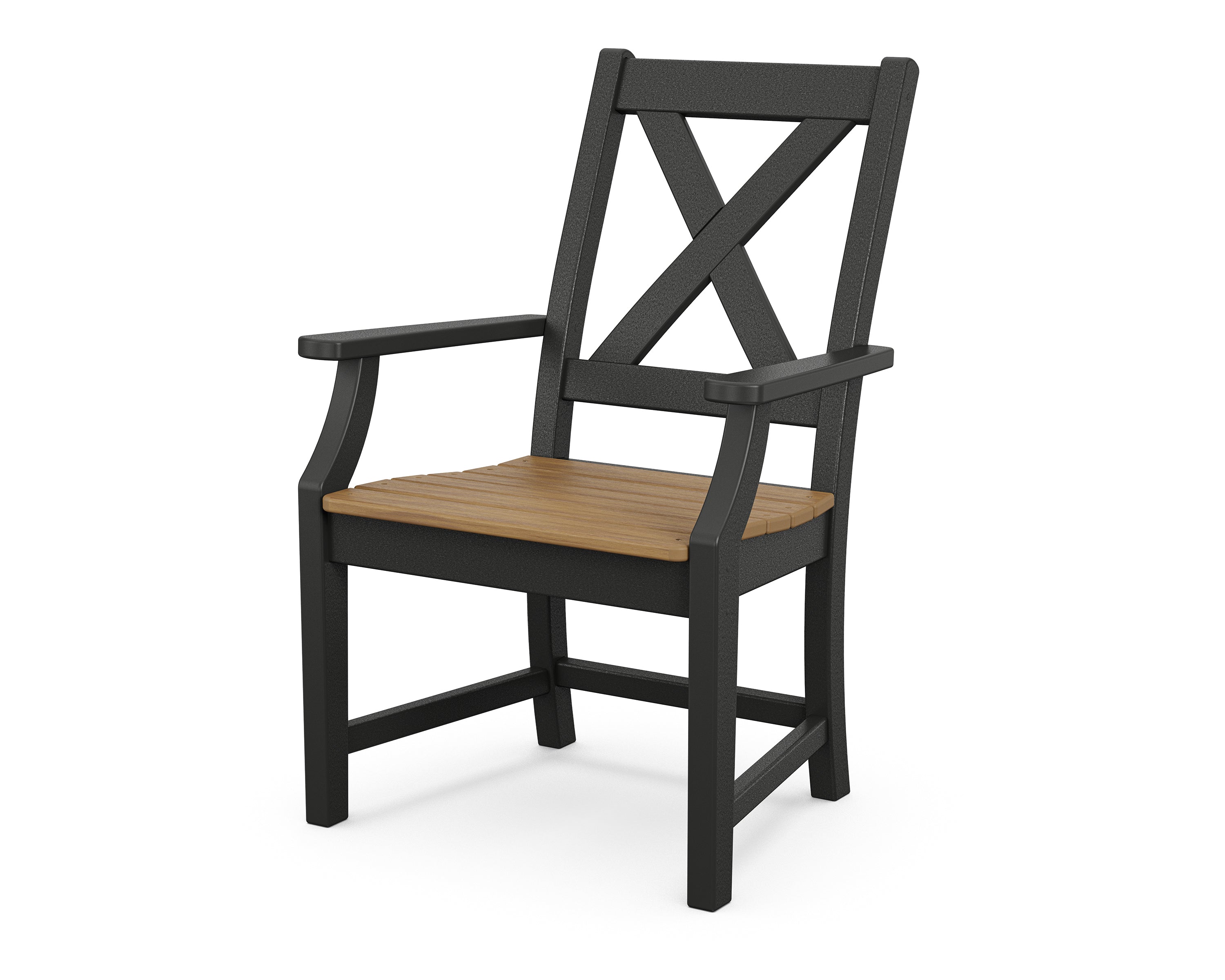 POLYWOOD® Braxton Dining Arm Chair in Black / Natural