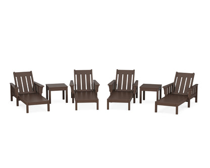 Martha Stewart by POLYWOOD® Acadia 6-Piece Chaise Set in Mahogany