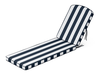 Martha Stewart by POLYWOOD® Chinoiserie Chaise Cushion in Cabana Stripe Marine Indigo