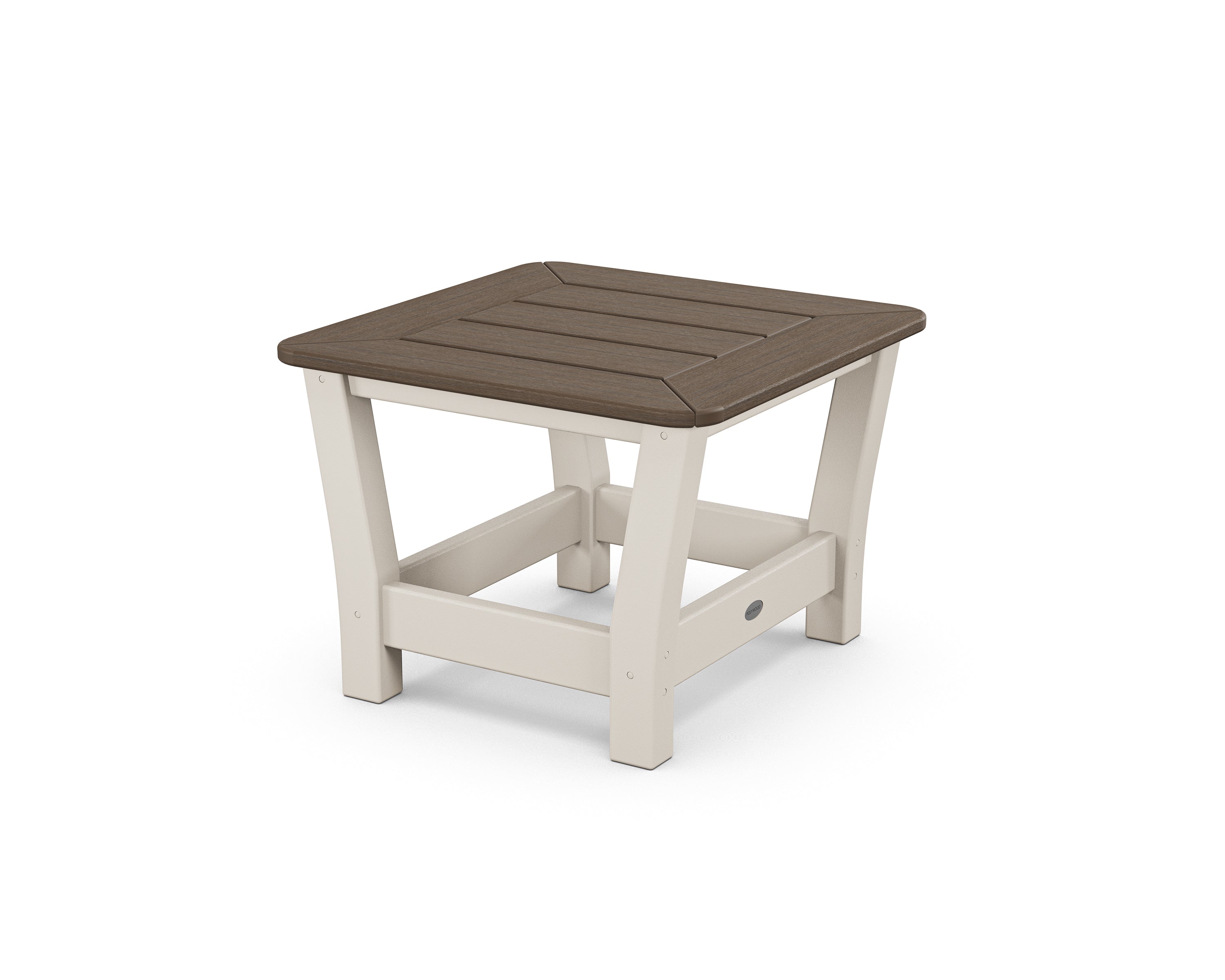 POLYWOOD® Harbour Slat End Table in Sand / Kona