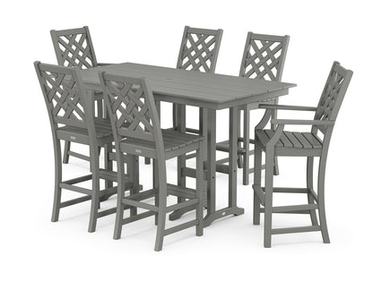 Country Living Wovendale 7-Piece Farmhouse Bar Set in Slate Grey