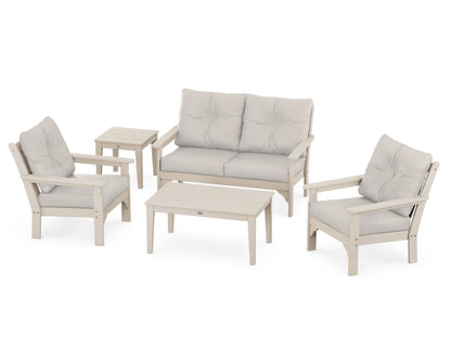 POLYWOOD® Vineyard 5-Piece Deep Seating Set in Sand / Cast Ash