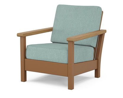 POLYWOOD® Harbour Deep Seating Chair in Teak / Natural / Glacier Spa