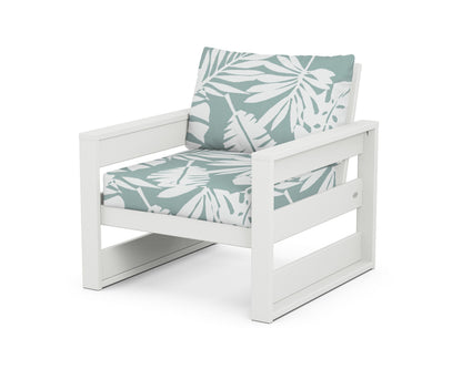 POLYWOOD® Westport Club Chair in White / Leaf Glacier Spa
