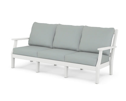 Martha Stewart by POLYWOOD® Chinoiserie Deep Seating Sofa in White / Spa