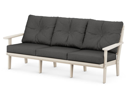 POLYWOOD® Lakeside Deep Seating Sofa in Sand / Spectrum Carbon