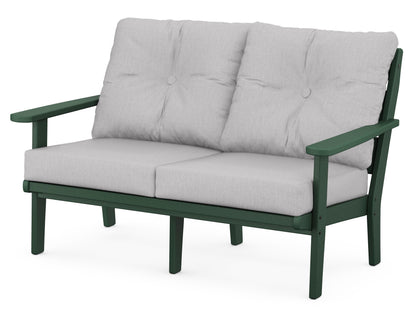 POLYWOOD® Lakeside Deep Seating Loveseat in Green / Granite