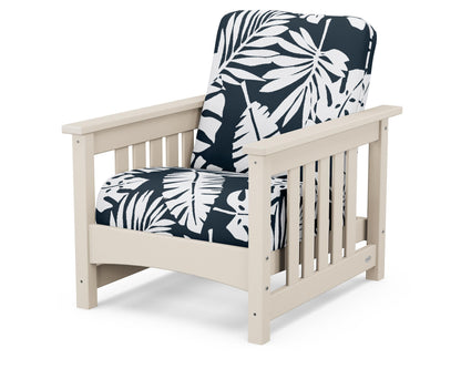 POLYWOOD® Club Mission Chair in Sand / Leaf Marine Indigo
