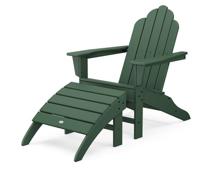 POLYWOOD® Long Island Adirondack 2-Piece Set in Green