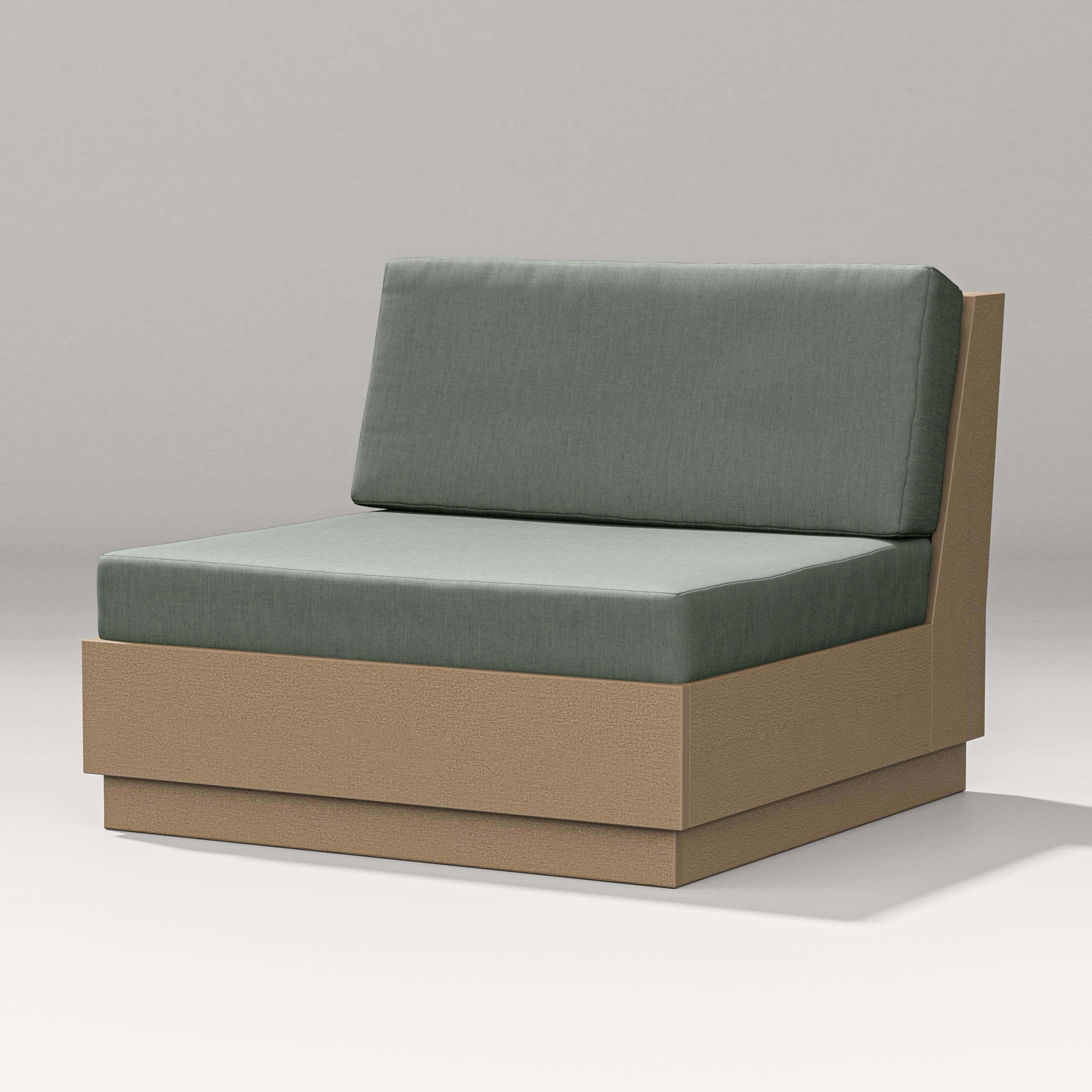 PW Designer Series Elevate Modular Armless Chair in Vintage Sahara / Cast Sage