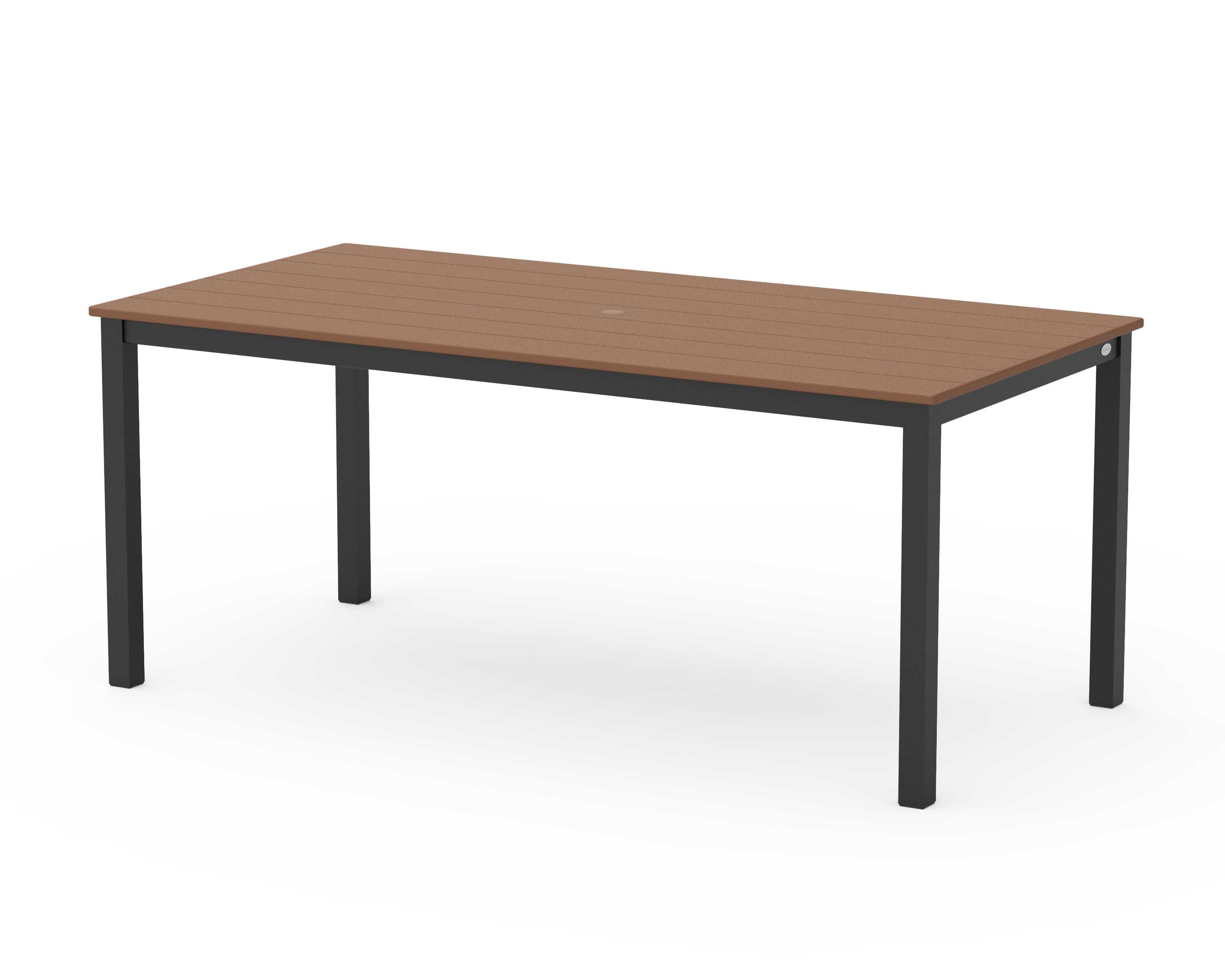 POLYWOOD® Main Street 36" x 72" Dining Table in Black / Teak