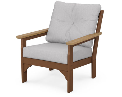 POLYWOOD® Vineyard Deep Seating Chair in Teak / Natural / Granite