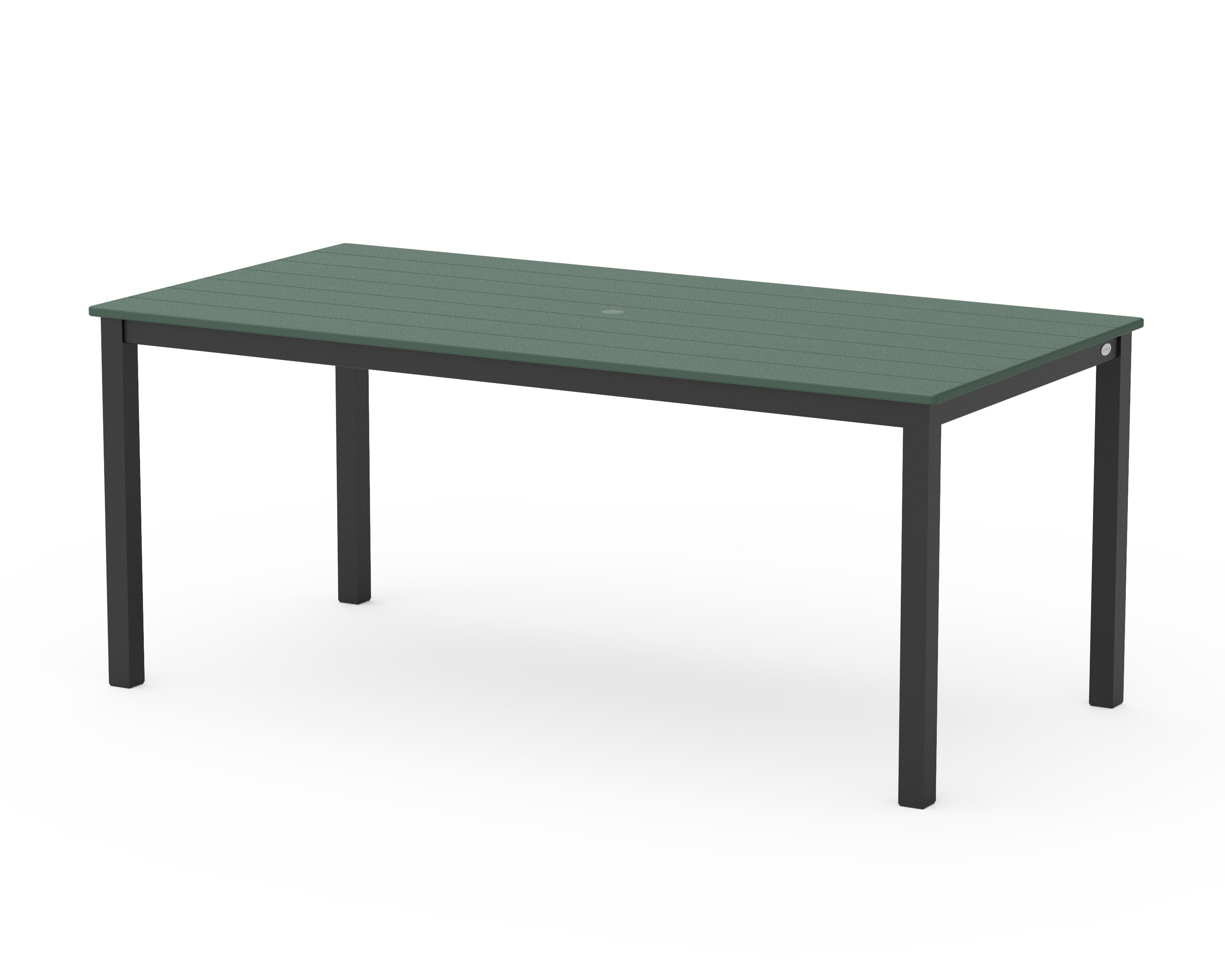 POLYWOOD® Main Street 36" x 72" Dining Table in Black / Green