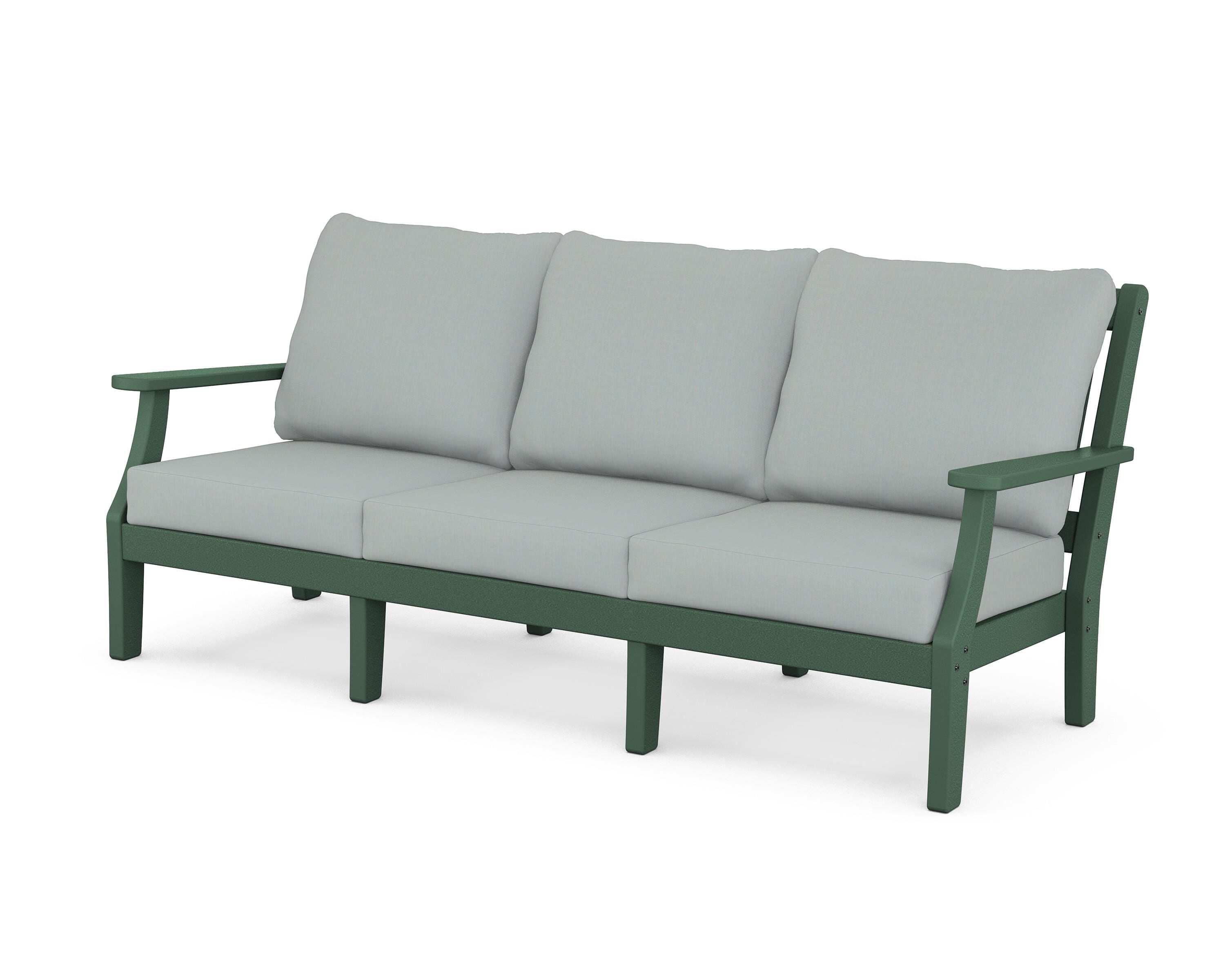 Martha Stewart by POLYWOOD® Chinoiserie Deep Seating Sofa in Green / Spa