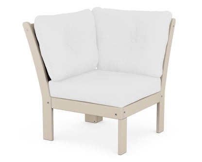 POLYWOOD® Vineyard Modular Corner Chair in Sand / Natural
