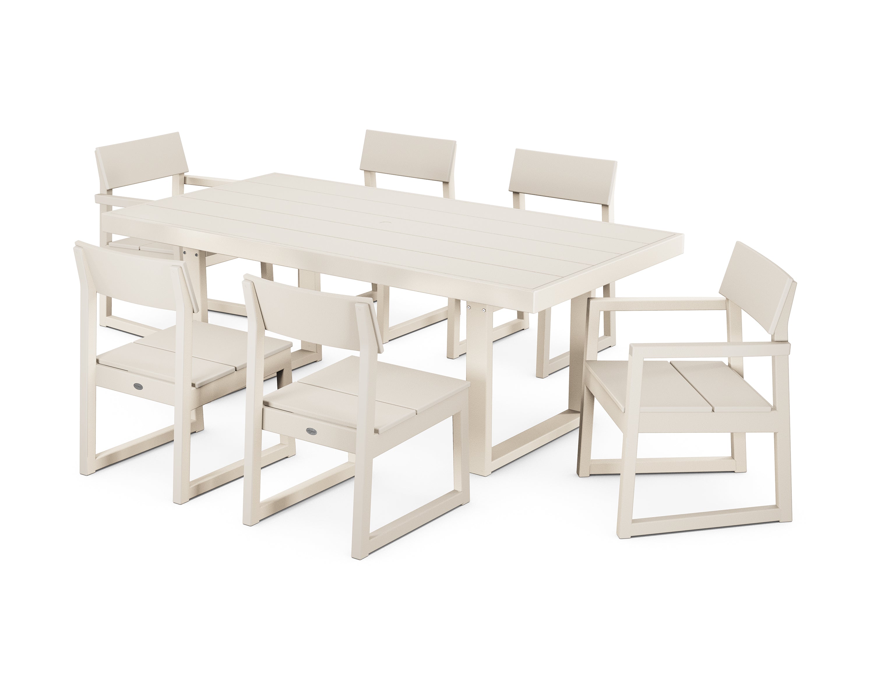 POLYWOOD® EDGE 7-Piece Dining Set in Sand