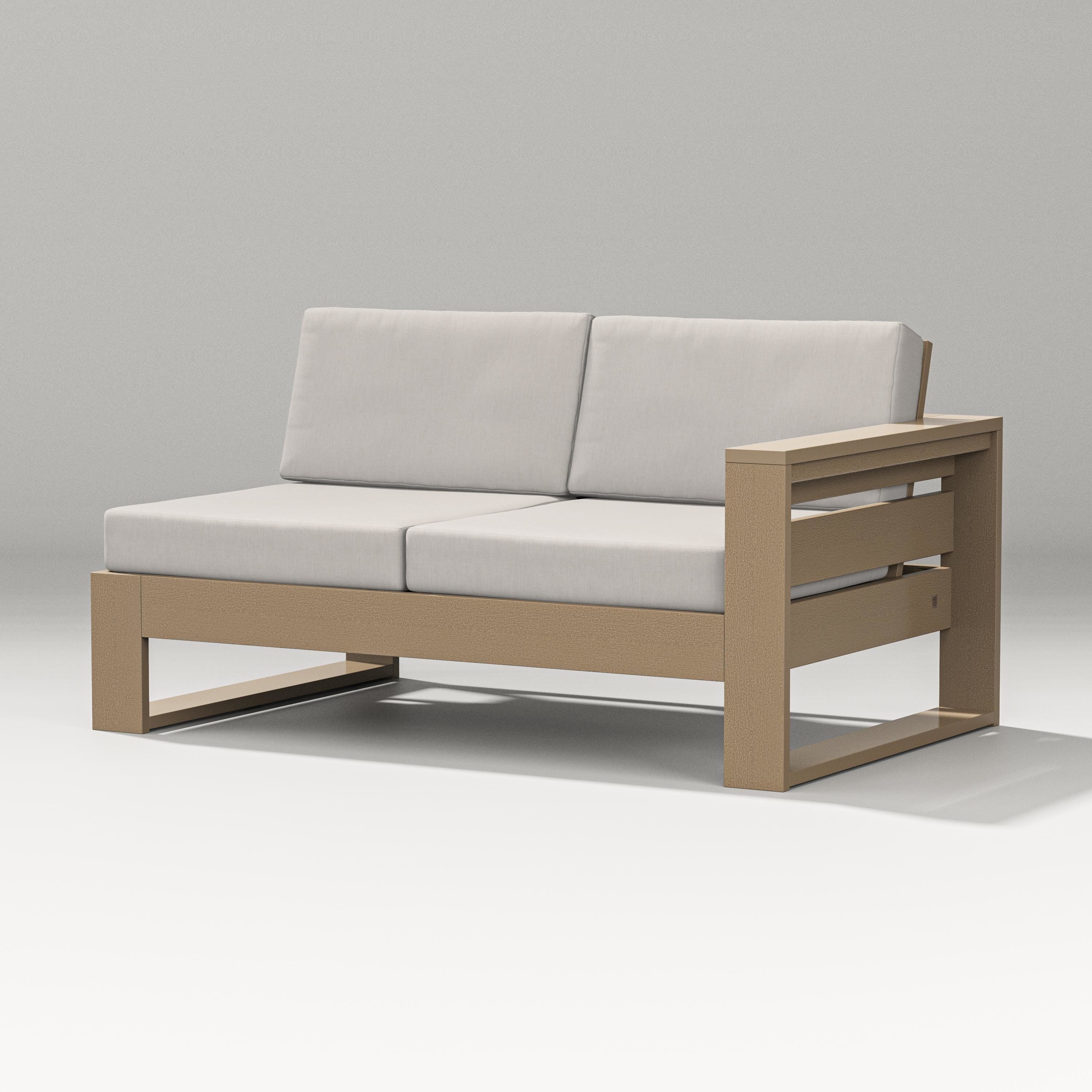PW Designer Series Latitude Modular Right Arm Loveseat in Vintage Sahara / Cast Ash