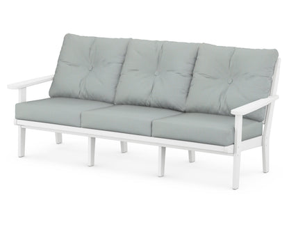 POLYWOOD® Lakeside Deep Seating Sofa in White / Spa
