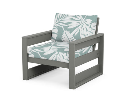 POLYWOOD® Westport Club Chair in Slate Grey / Leaf Glacier Spa