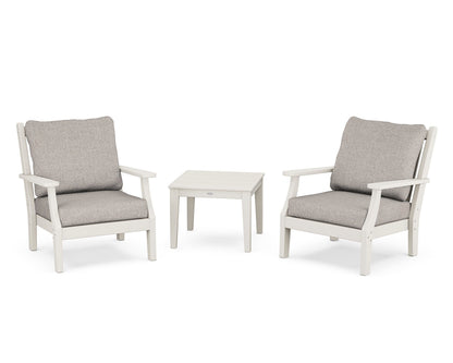 Country Living Wovendale 3-Piece Deep Seating Set in Sand / Weathered Tweed