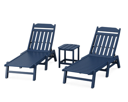 Country Living Cottage 3-Piece Chaise Set in Navy