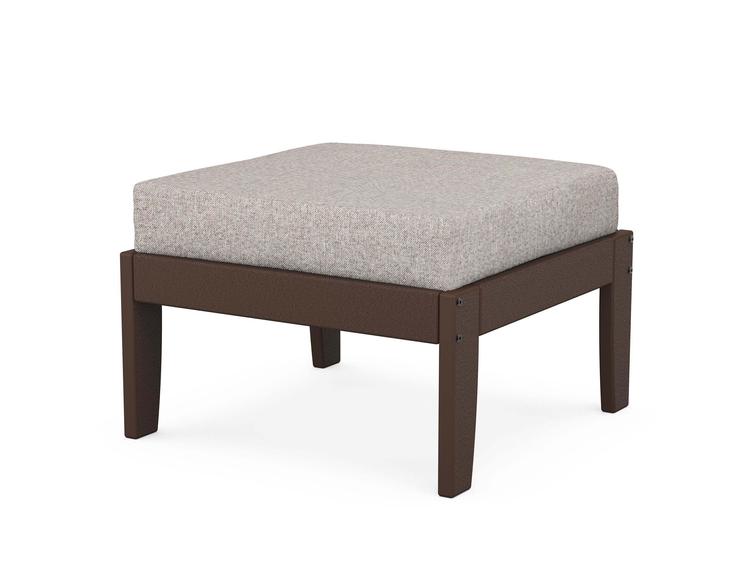 Unbranded Modular Ottoman - Classic in Mahogany / Weathered Tweed