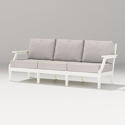 PW Designer Series Estate Sofa in Vintage White / Dune Burlap
