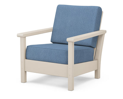 POLYWOOD® Harbour Deep Seating Chair in Sand / Sky Blue