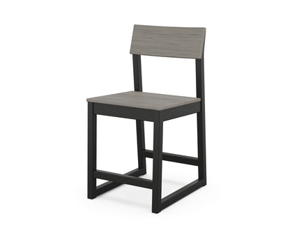 POLYWOOD® EDGE Counter Side Chair in Black / Driftwood