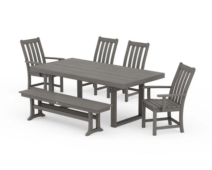 Vineyard 6-Piece Dining Set with Bench