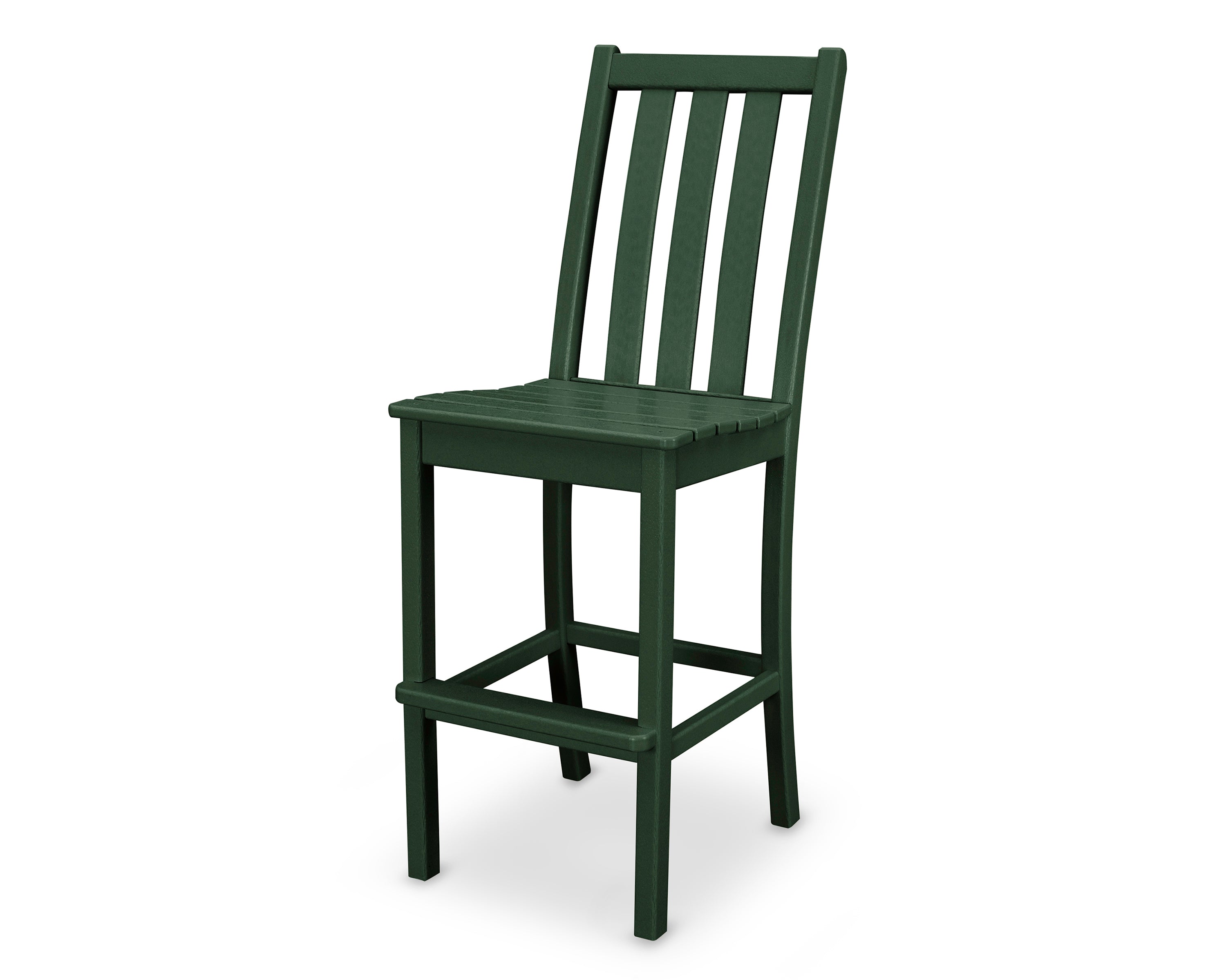 POLYWOOD® Vineyard Bar Side Chair in Green