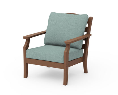 Draper James™ by  POLYWOOD® Savannah Deep Seating Chair in Teak / Glacier Spa